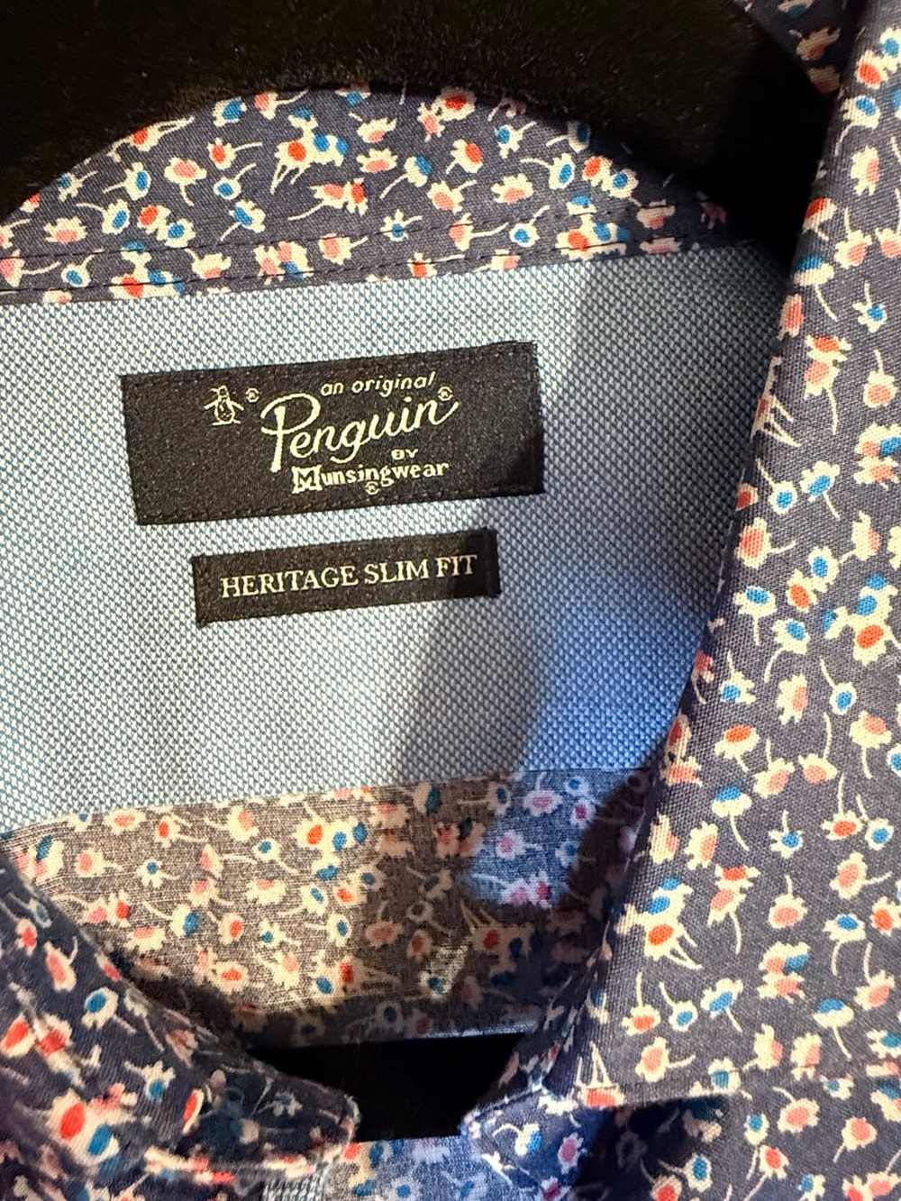 Original Penguin Heritage Slim Fit Button Down Shirt Men's 16 34/35 cotton - Picture 6 of 11